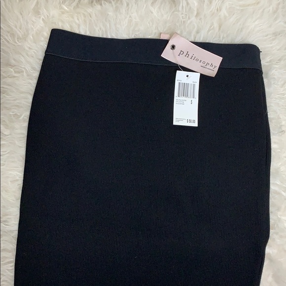Philosophy Ribbed Pencil Skirt - Picture 4 of 14